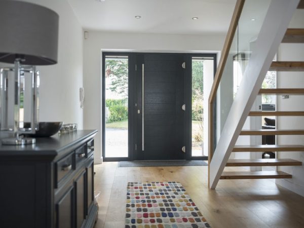 black composite door installation