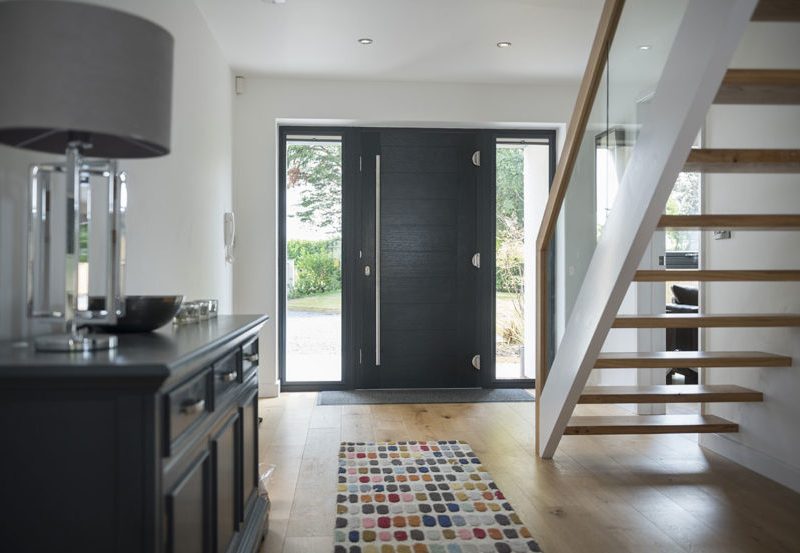 black composite door installation