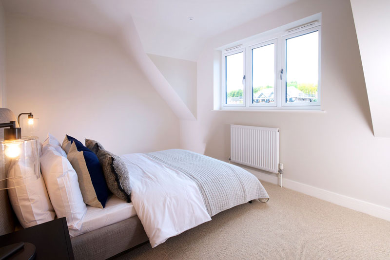 bedroom with glazed windows