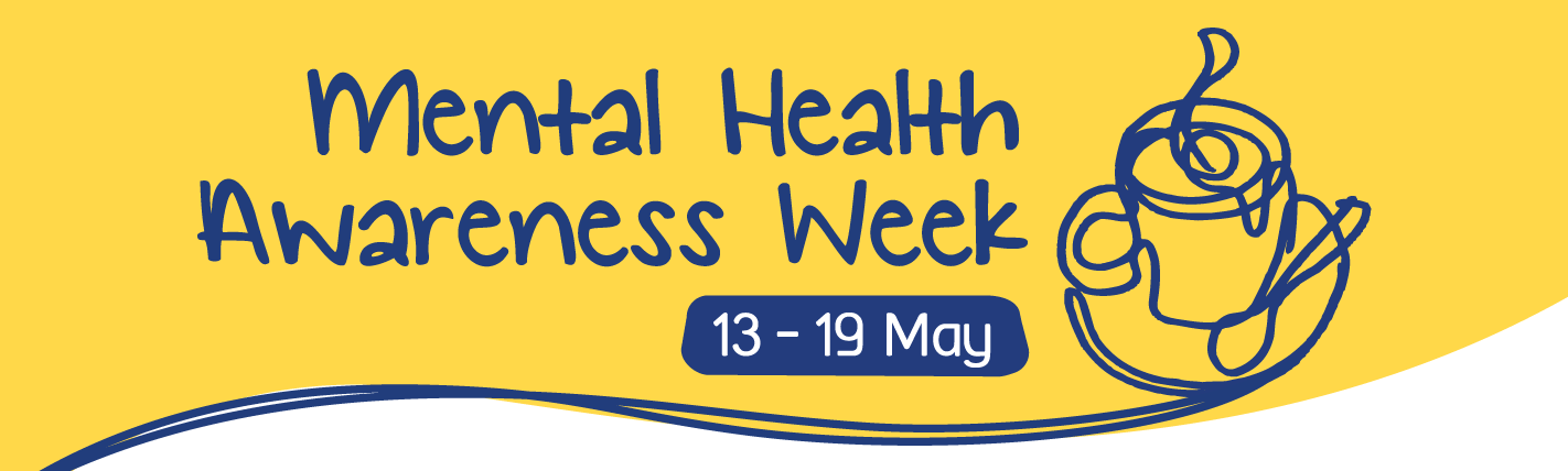 mental health awareness week written on yellow background