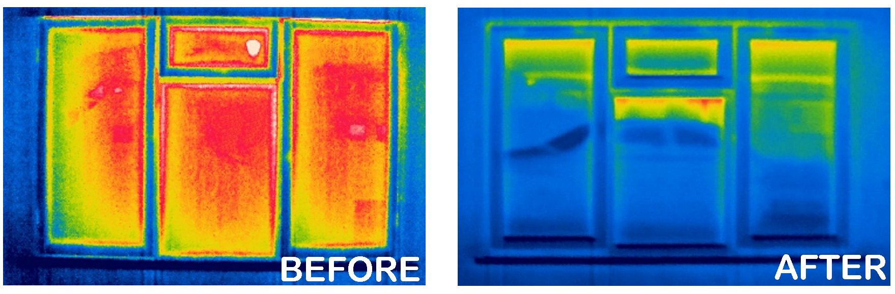 Energy Efficient Windows Before and After