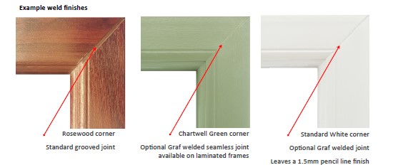 uPVC window profiles weld finishes