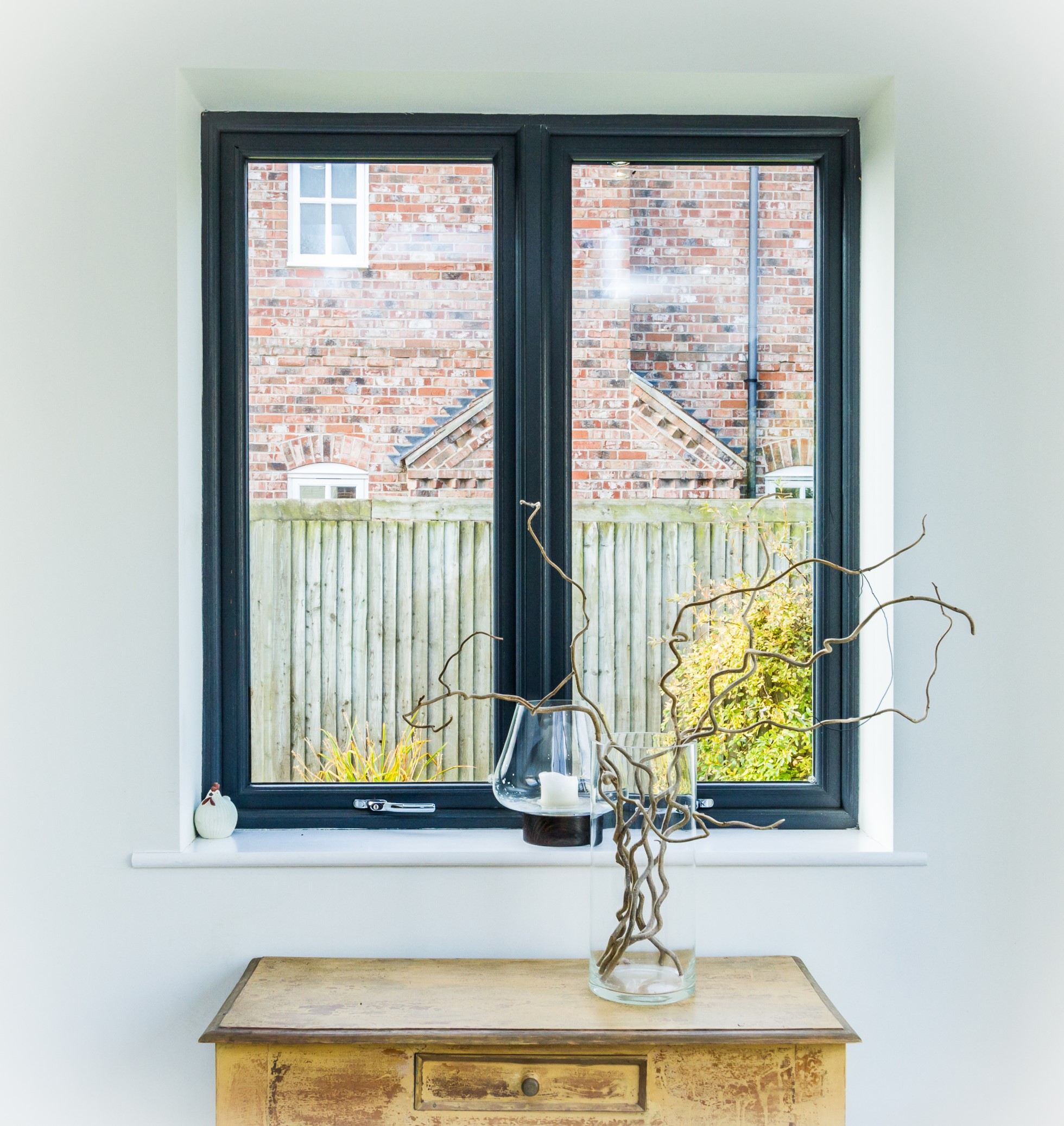grey upvc sculptured window