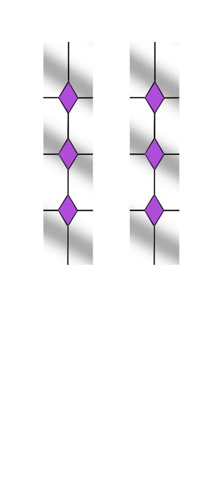 Diamonds Purple Glass for Door