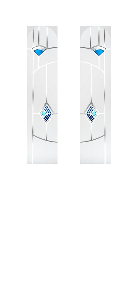 Murano Blue Glass for Door