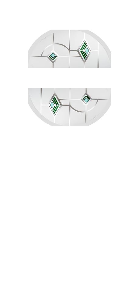 Murano Green Glass for Door