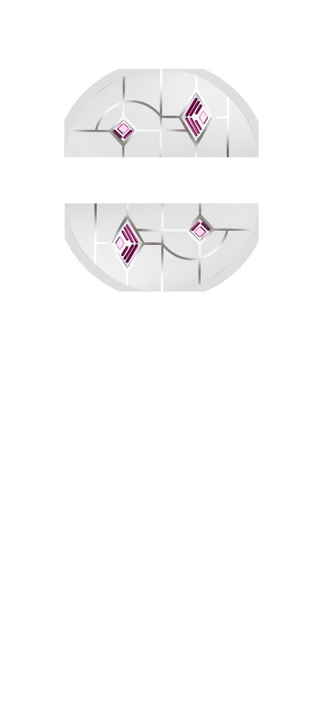 Murano Purple Glass for Door